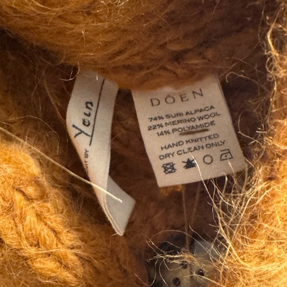 Doen Adelina Cardigan In Bright Pumpkin - Picture 7 of 8